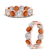 Load image into Gallery viewer, 3.90-carat-eternity-ring-bezel-orange-sapphire-in-rose-gold-FDEWB10558-0.30CTGSAORANGLE3-NL-RG