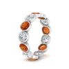 Load image into Gallery viewer, 3.90-carat-eternity-ring-bezel-orange-sapphire-in-white-gold-FDEWB10558-0.30CTGSAORANGLE3-NL-WG