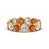 Load image into Gallery viewer, 3.90-carat-eternity-ring-bezel-orange-sapphire-in-yellow-gold-FDEWB10558-0.30CTGSAORANGLE3-NL-YG