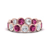 Load image into Gallery viewer, 3.90-carat-eternity-ring-bezel-pink-sapphire-in-rose-gold-FDEWB10558-0.30CTGSADRPIANGLE3-NL-RG