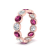 Load image into Gallery viewer, 3.90-carat-eternity-ring-bezel-pink-sapphire-in-rose-gold-FDEWB10558-0.30CTGSADRPIANGLE3-NL-RG
