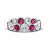 Load image into Gallery viewer, 3.90-carat-eternity-ring-bezel-pink-sapphire-in-white-gold-FDEWB10558-0.30CTGSADRPIANGLE3-NL-WG