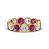 Load image into Gallery viewer, 3.90-carat-eternity-ring-bezel-pink-sapphire-in-yellow-gold-FDEWB10558-0.30CTGSADRPIANGLE3-NL-YG