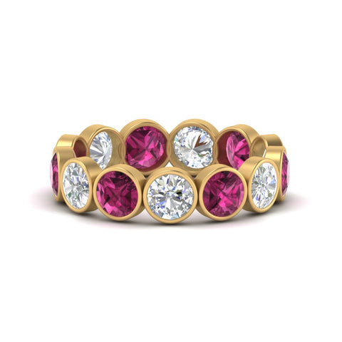 3.90-carat-eternity-ring-bezel-pink-sapphire-in-yellow-gold-FDEWB10558-0.30CTGSADRPIANGLE3-NL-YG
