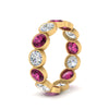 Load image into Gallery viewer, 3.90-carat-eternity-ring-bezel-pink-sapphire-in-yellow-gold-FDEWB10558-0.30CTGSADRPIANGLE3-NL-YG