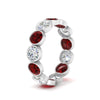 Load image into Gallery viewer, 3.90-carat-eternity-ring-bezel-ruby-in-white-gold-FDEWB10558-0.30CTGRUDRANGLE3-NL-WG