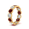Load image into Gallery viewer, 3.90-carat-eternity-ring-bezel-ruby-in-yellow-gold-FDEWB10558-0.30CTGRUDRANGLE3-NL-YG
