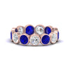 Load image into Gallery viewer, 3.90-carat-eternity-ring-bezel-sapphire-in-rose-gold-FDEWB10558-0.30CTGSABLANGLE3-NL-RG