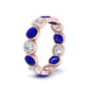 Load image into Gallery viewer, 3.90-carat-eternity-ring-bezel-sapphire-in-rose-gold-FDEWB10558-0.30CTGSABLANGLE3-NL-RG