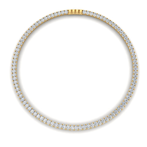 30 Ct Classic Oval Shaped Diamond Tennis Necklace