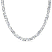 30 Ct Classic Oval Shaped Diamond Tennis Necklace