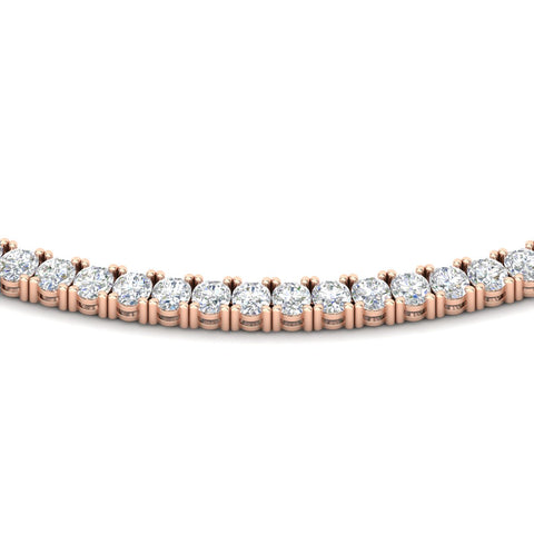 30 Ct Classic Oval Shaped Diamond Tennis Necklace