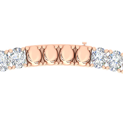 30 Ct Classic Oval Shaped Diamond Tennis Necklace