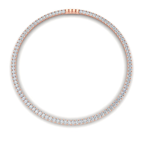 30 Ct Classic Oval Shaped Diamond Tennis Necklace