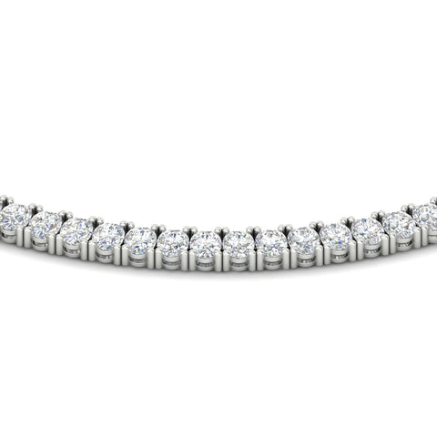 30 Ct Classic Oval Shaped Diamond Tennis Necklace