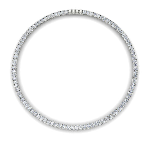 30 Ct Classic Oval Shaped Diamond Tennis Necklace