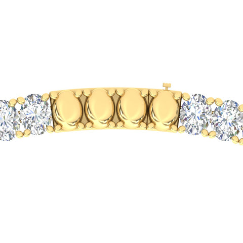 30 Ct Classic Oval Shaped Diamond Tennis Necklace