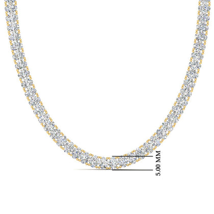 30 Ct Classic Oval Shaped Diamond Tennis Necklace