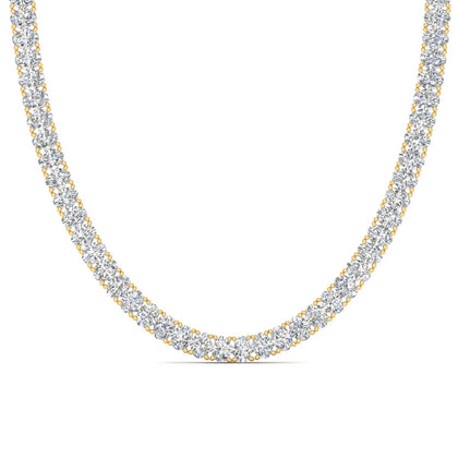 30 Ct Classic Oval Shaped Diamond Tennis Necklace