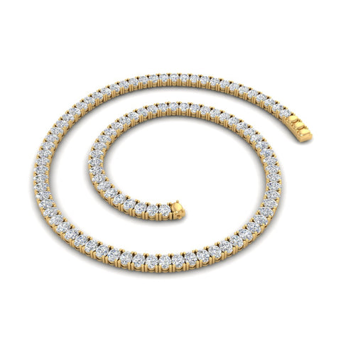 30 Ct Classic Oval Shaped Diamond Tennis Necklace