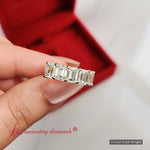 Load image into Gallery viewer, Emerald Cut Five Stone Diamond Anniversary Ring
