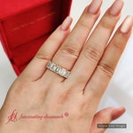 Load image into Gallery viewer, Emerald Cut Five Stone Diamond Anniversary Ring
