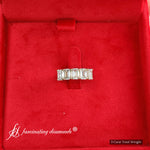 Load image into Gallery viewer, Emerald Cut Five Stone Diamond Anniversary Ring
