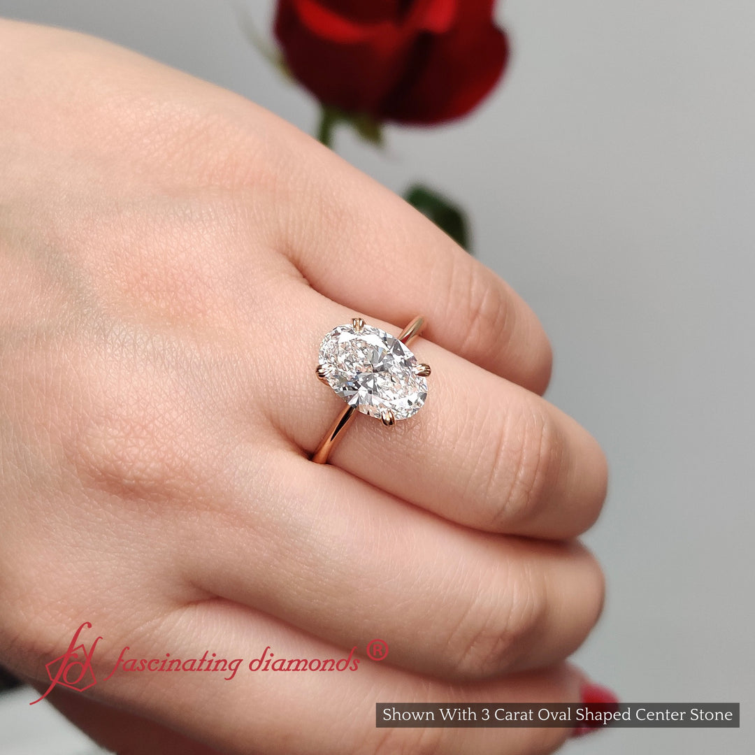 Solitaire Knife Edge Engagement Ring