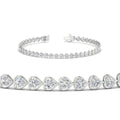 Thumbnail 16 - 4-40-ct-heart-shaped-diamond-bezel-tennis-bracelet-in-white-gold-fdbrc10581htangle2-4-40-ct-nl-wg
