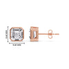 Load image into Gallery viewer, Asscher Diamond Bezel Stud Earring