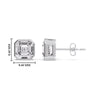 Load image into Gallery viewer, Asscher Diamond Bezel Stud Earring