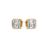 Load image into Gallery viewer, Asscher Diamond Bezel Stud Earring