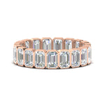 Load image into Gallery viewer, 4-carat-bezel-emerald-cut-eternity-diamond-wedding-band-in-rose-gold-FD-10417EMB-4.00CT-NL-RG
