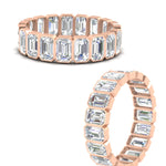 Load image into Gallery viewer, 4-carat-bezel-emerald-cut-eternity-diamond-wedding-band-in-rose-gold-FD-10417EMBANGLE3-4.00CT-NL-RG
