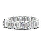 Load image into Gallery viewer, 4-carat-bezel-emerald-cut-eternity-diamond-wedding-band-in-white-gold-FD-10417EMB-4.00CT-NL-WG-HW
