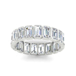 Load image into Gallery viewer, 4-carat-bezel-emerald-cut-eternity-diamond-wedding-band-in-white-gold-FD-10417EMBANGLE5-4.00CT-NL-WG
