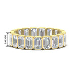 Load image into Gallery viewer, 4-carat-bezel-emerald-cut-eternity-diamond-wedding-band-in-yellow-gold-FD-10417EMB-4.00CT-NL-YG-HW
