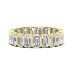 Load image into Gallery viewer, 4-carat-bezel-emerald-cut-eternity-diamond-wedding-band-in-yellow-gold-FD-10417EMB-4.00CT-NL-YG
