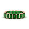 Load image into Gallery viewer, 4-carat-bezel-emerald-cut-eternity-emerald-wedding-band-in-rose-gold-FD-10417EMBGEMGR-4.00CT-NL-RG