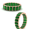 Load image into Gallery viewer, 4-carat-bezel-emerald-cut-eternity-emerald-wedding-band-in-rose-gold-FD-10417EMBGEMGRANGLE3-4.00CT-NL-RG