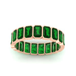 Load image into Gallery viewer, 4-carat-bezel-emerald-cut-eternity-emerald-wedding-band-in-rose-gold-FD-10417EMBGEMGRANGLE5-4.00CT-NL-RG
