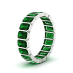 Load image into Gallery viewer, 4-carat-bezel-emerald-cut-eternity-emerald-wedding-band-in-white-gold-FD-10417EMBGEMGRANGLE2-4.00CT-NL-WG
