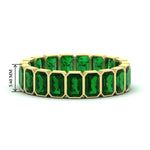 Load image into Gallery viewer, 4-carat-bezel-emerald-cut-eternity-emerald-wedding-band-in-yellow-gold-FD-10417EMBGEMGR-4.00CT-NL-YG-HW
