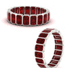 Load image into Gallery viewer, 4-carat-bezel-emerald-cut-eternity-ruby-wedding-band-in-white-gold-FD-10417EMBGRUDRANGLE3-4.00CT-NL-WG