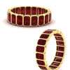 Load image into Gallery viewer, 4-carat-bezel-emerald-cut-eternity-ruby-wedding-band-in-yellow-gold-FD-10417EMBGRUDRANGLE3-4.00CT-NL-YG