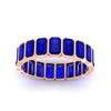 Load image into Gallery viewer, 4-carat-bezel-emerald-cut-eternity-sapphire-wedding-band-in-rose-gold-FD-10417EMBGSABLANGLE5-4.00CT-NL-RG