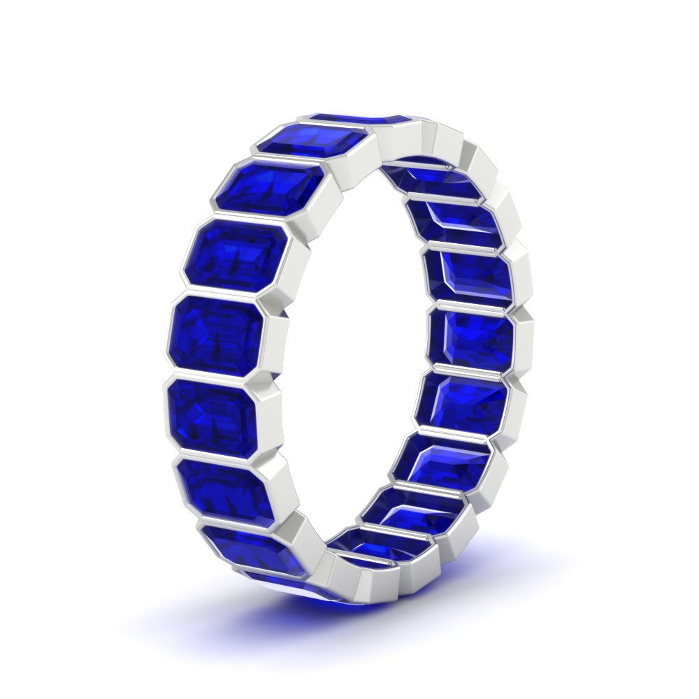 4-carat-bezel-emerald-cut-eternity-sapphire-wedding-band-in-white-gold-FD-10417EMBGSABLANGLE2-4.00CT-NL-WG