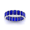 Load image into Gallery viewer, 4-carat-bezel-emerald-cut-eternity-sapphire-wedding-band-in-white-gold-FD-10417EMBGSABLANGLE5-4.00CT-NL-WG