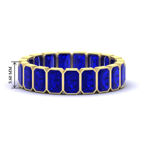 4-carat-bezel-emerald-cut-eternity-sapphire-wedding-band-in-yellow-gold-FD-10417EMBGSABL-4.00CT-NL-YG-HW