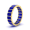 Load image into Gallery viewer, 4-carat-bezel-emerald-cut-eternity-sapphire-wedding-band-in-yellow-gold-FD-10417EMBGSABLANGLE2-4.00CT-NL-YG